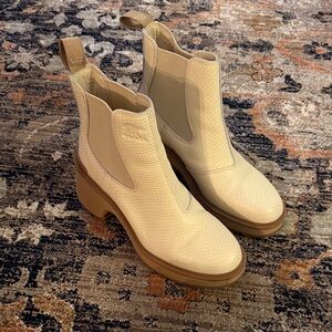 Sorel Cream Heeled Boots
